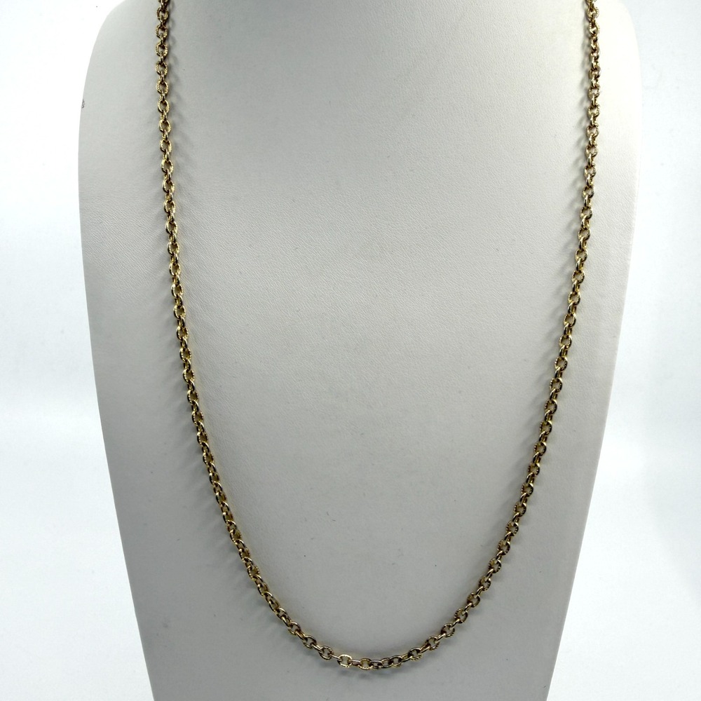 Minimalist Gold Tone Link Chain Necklace Essential Layering Piece Versatile Gift